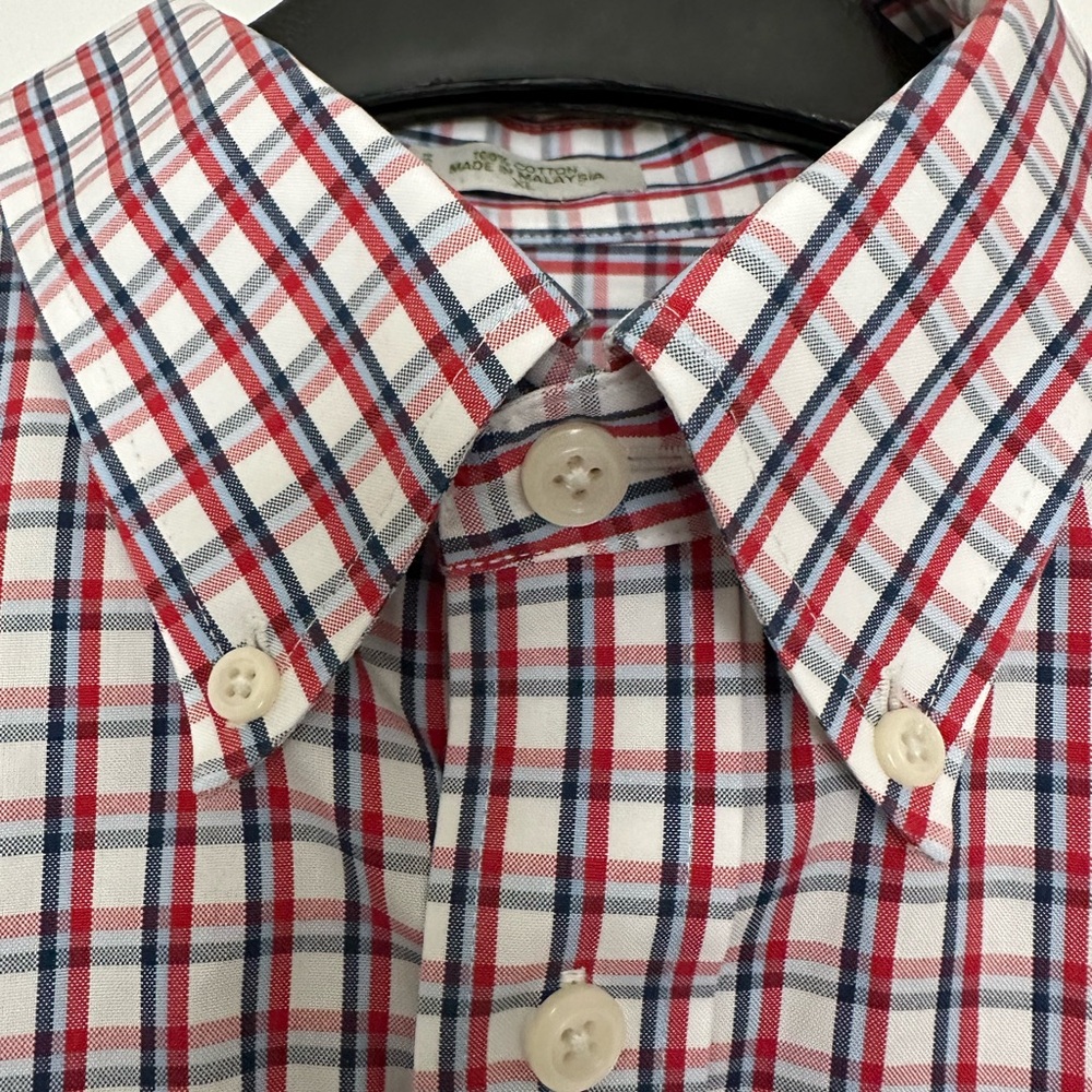 Men's ORVIS Red and Blue Checkered Shirt